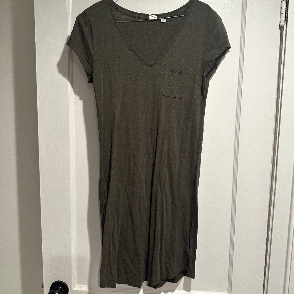 Gap Green T- Shirt Dress